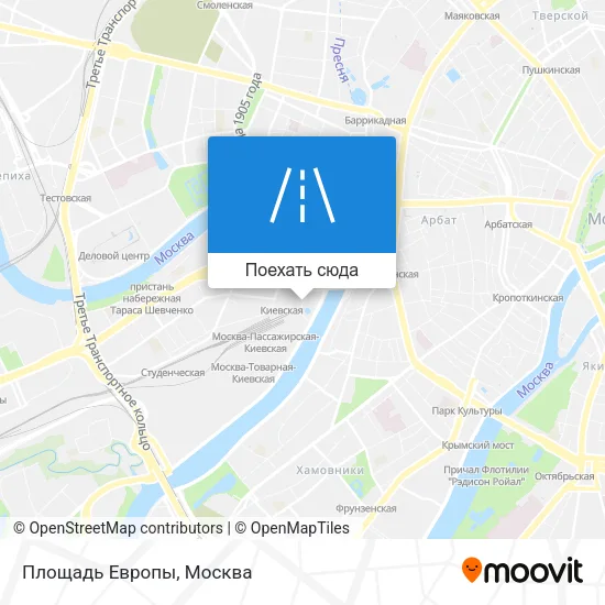 Карта Площадь Европы