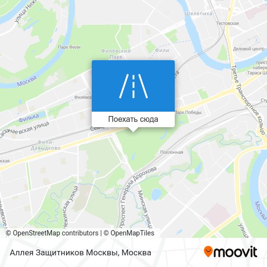 Карта Аллея Защитников Москвы