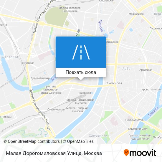 Карта Малая Дорогомиловская Улица