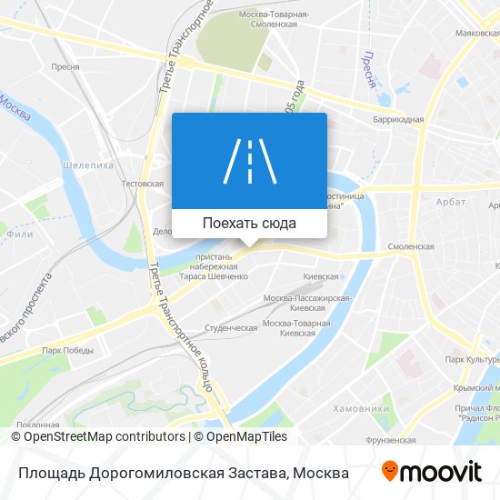 Карта Площадь Дорогомиловская Застава