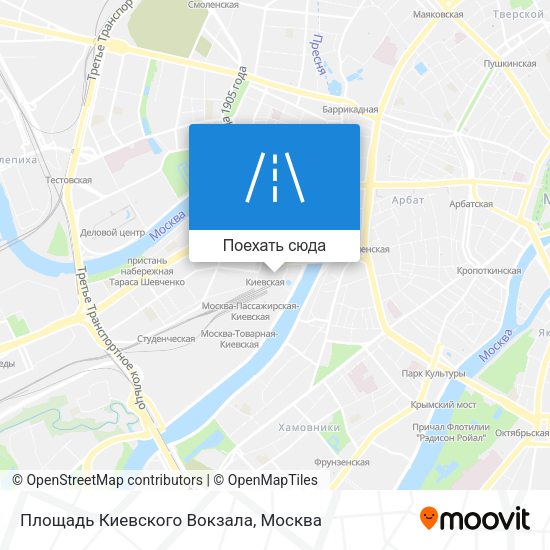 Карта Площадь Киевского Вокзала