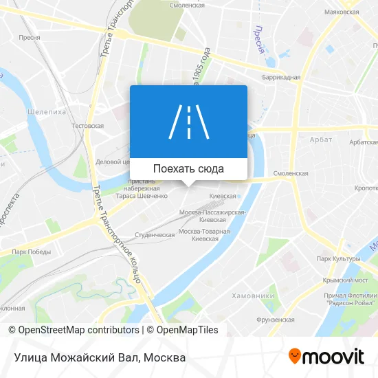 Карта Улица Можайский Вал