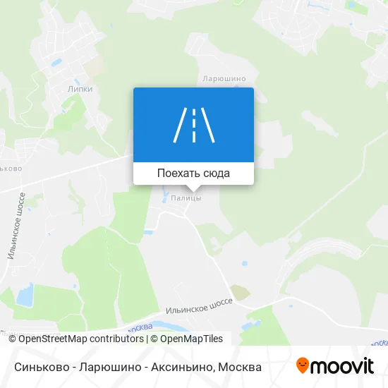 Карта Синьково - Ларюшино - Аксиньино