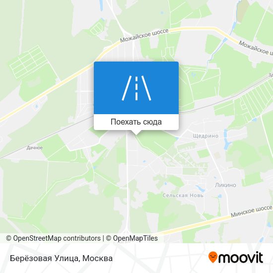 Карта Берёзовая Улица