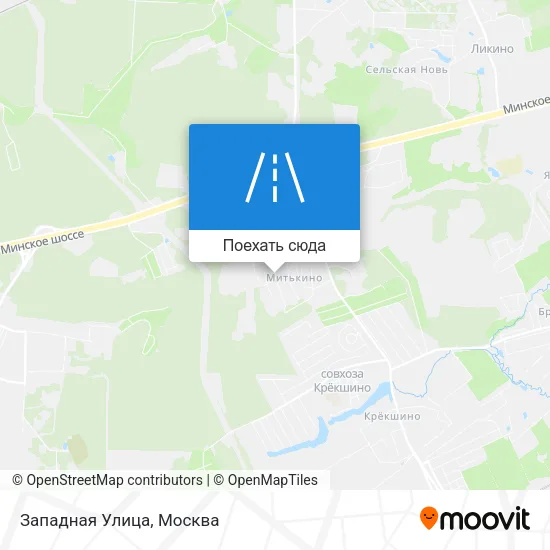 Карта Западная Улица