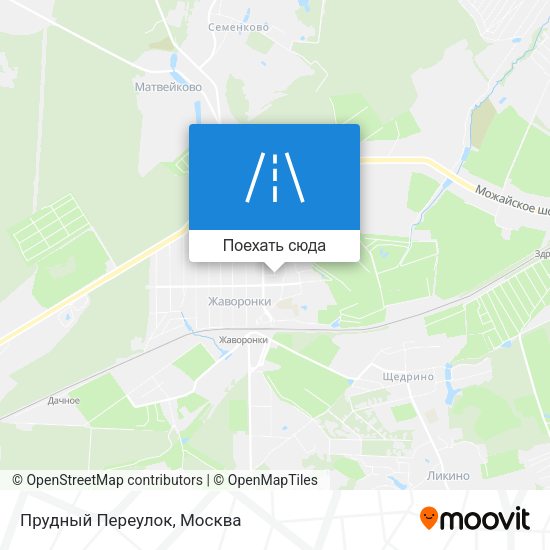 Карта Прудный Переулок