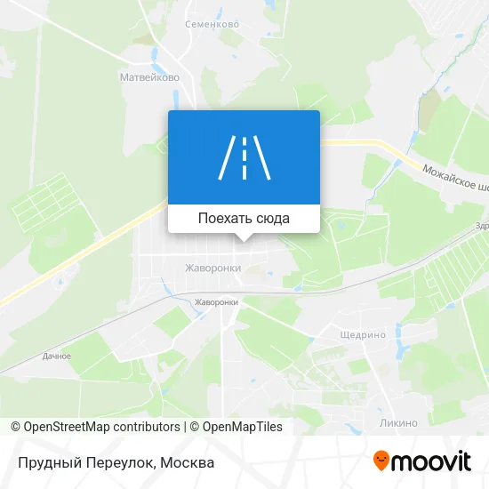 Карта Прудный Переулок