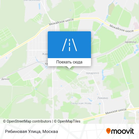 Карта Рябиновая Улица