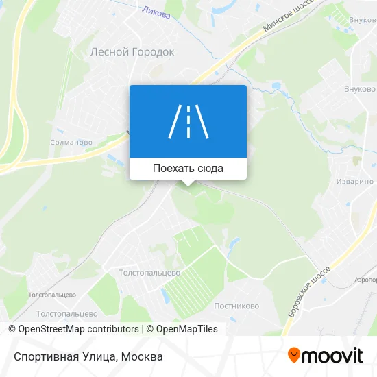 Карта Спортивная Улица