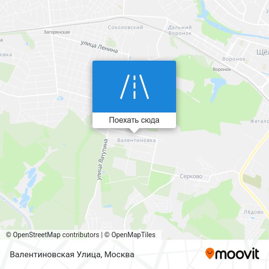Карта Валентиновская Улица