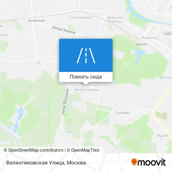 Карта Валентиновская Улица