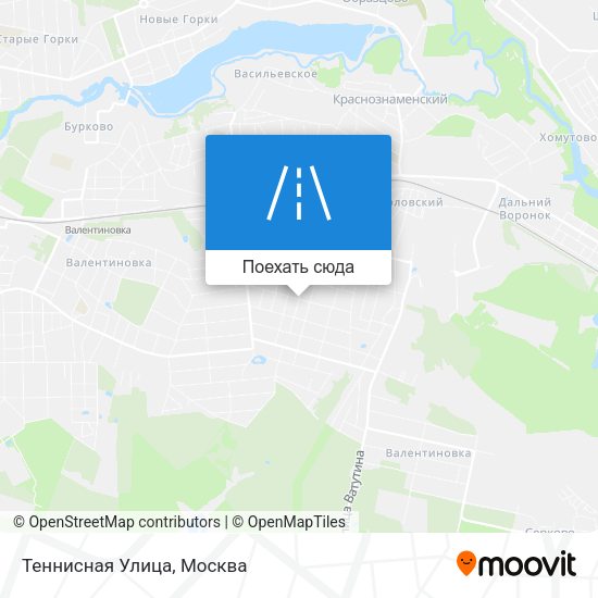 Карта Теннисная Улица
