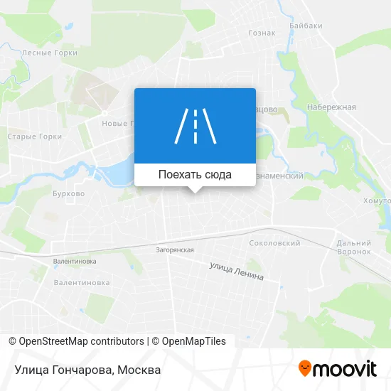 Карта Улица Гончарова