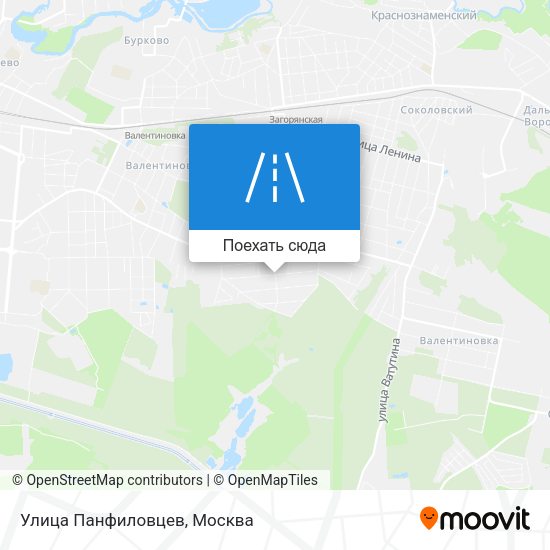 Карта Улица Панфиловцев