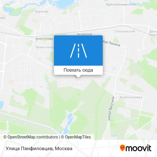 Карта Улица Панфиловцев