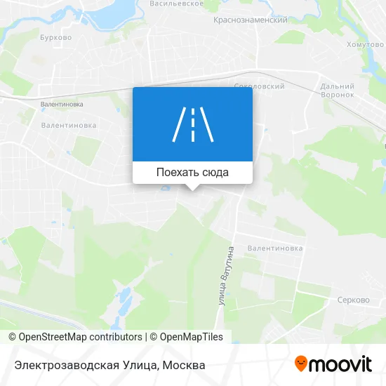 Карта Электрозаводская Улица
