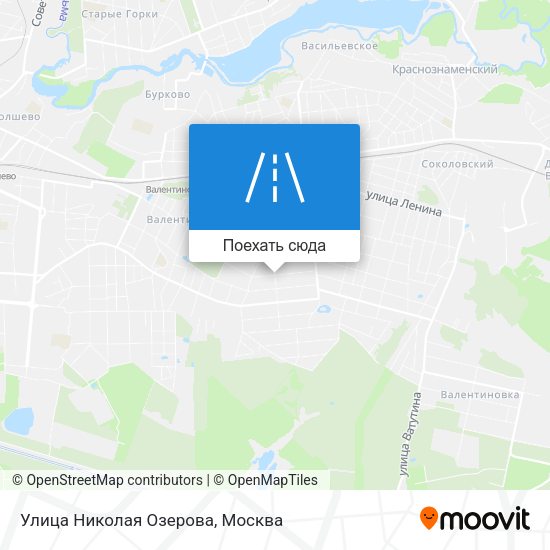 Карта Улица Николая Озерова