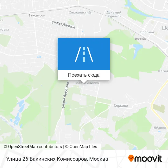 Карта Улица 26 Бакинских Комиссаров