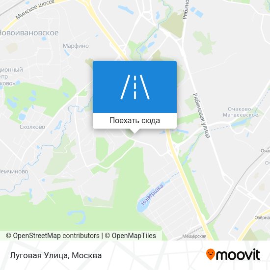 Карта Луговая Улица