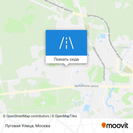 Карта Луговая Улица