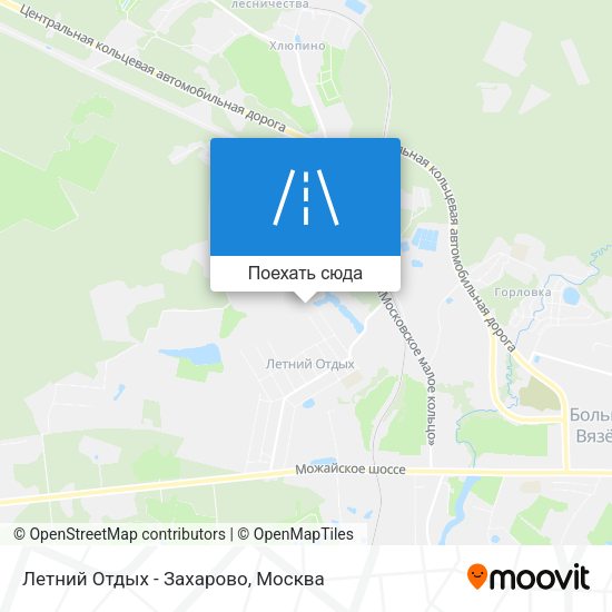 Карта Летний Отдых - Захарово