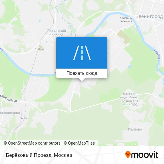 Карта Берёзовый Проезд