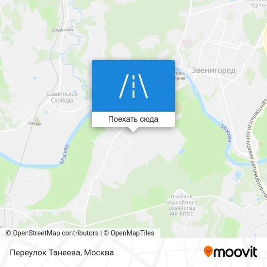 Карта Переулок Танеева