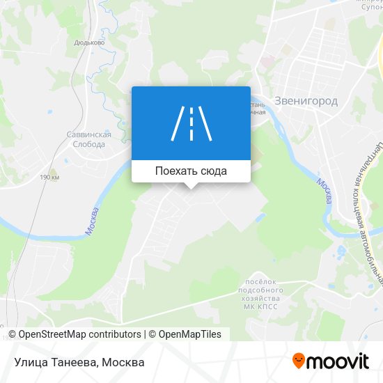 Карта Улица Танеева