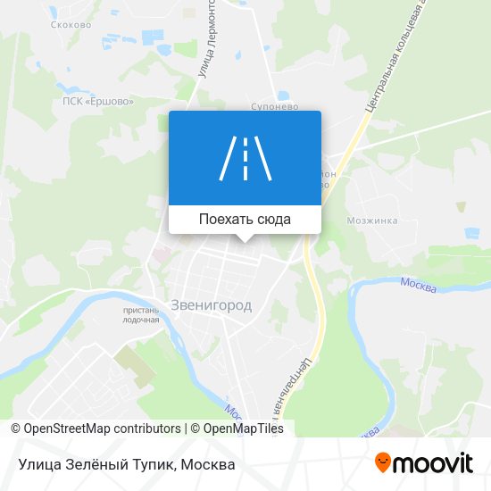 Карта Улица Зелёный Тупик