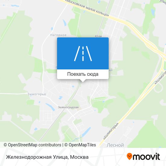 Карта Железнодорожная Улица