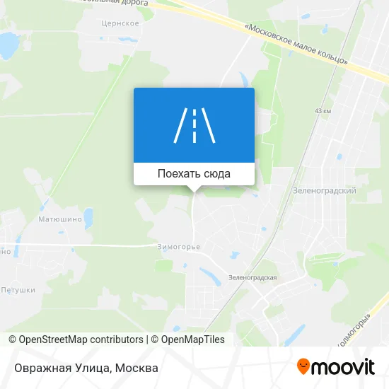 Карта Овражная Улица