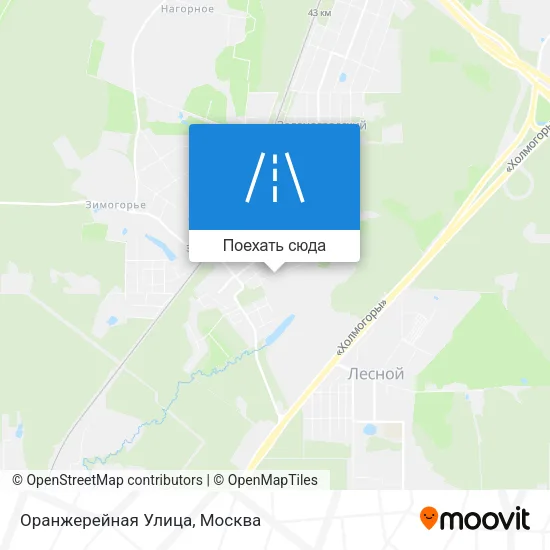 Карта Оранжерейная Улица