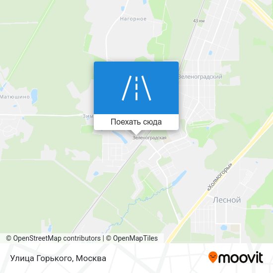 Карта Улица Горького
