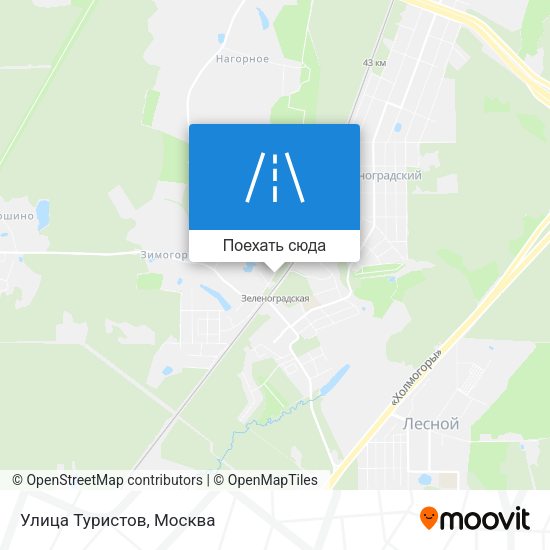 Карта Улица Туристов