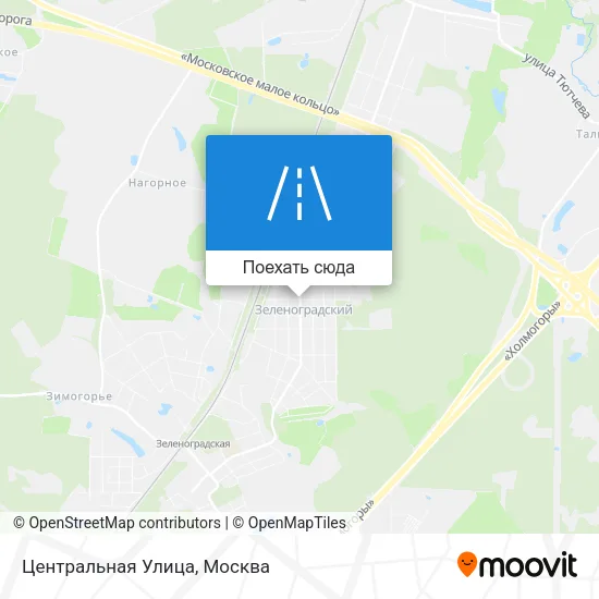 Карта Центральная Улица