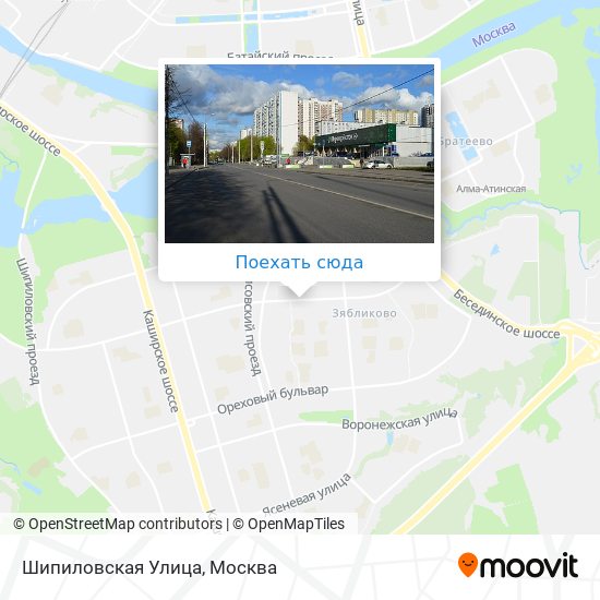 Карта Шипиловская Улица
