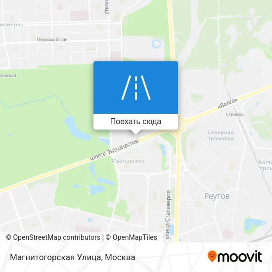 Карта Магнитогорская Улица