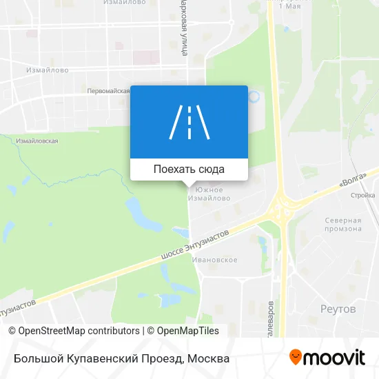 Карта Большой Купавенский Проезд