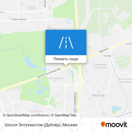 Карта Шоссе Энтузиастов (Дублёр)