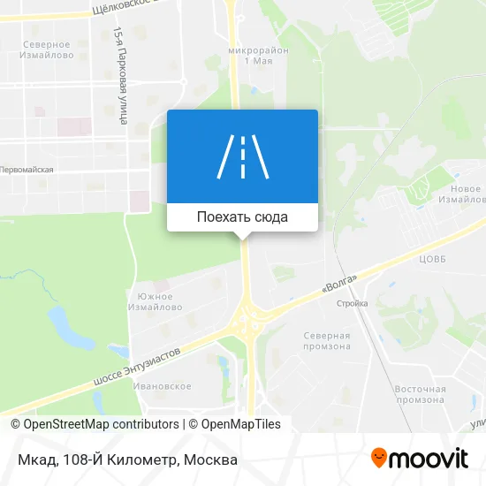 Карта Мкад, 108-Й Километр