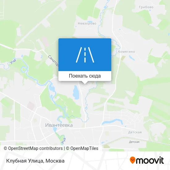 Карта Клубная Улица