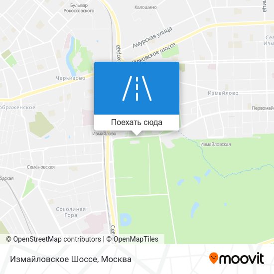 Карта Измайловское Шоссе