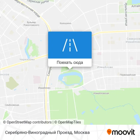 Карта Серебряно-Виноградный Проезд