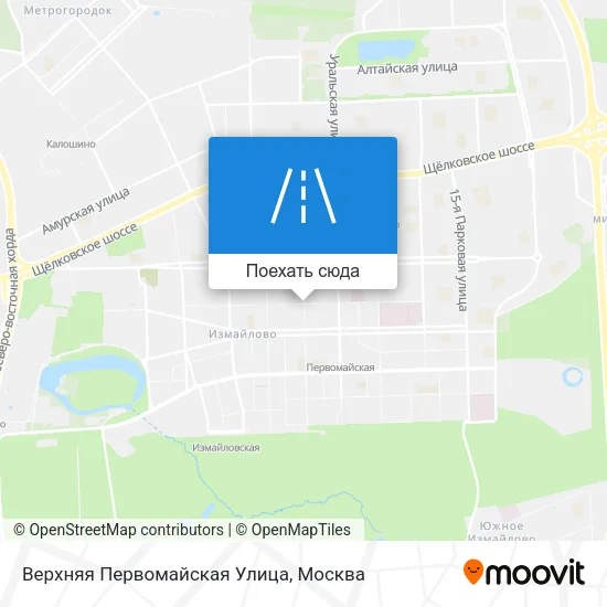 Карта Верхняя Первомайская Улица