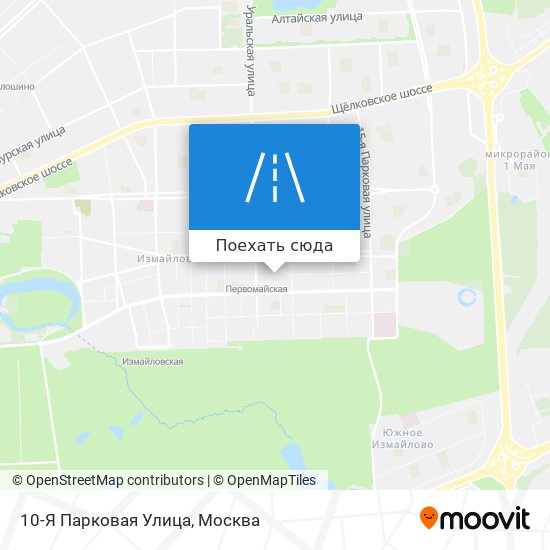 Карта парковых улиц москвы