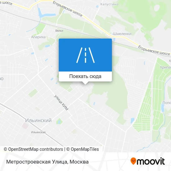 Карта Метростроевская Улица