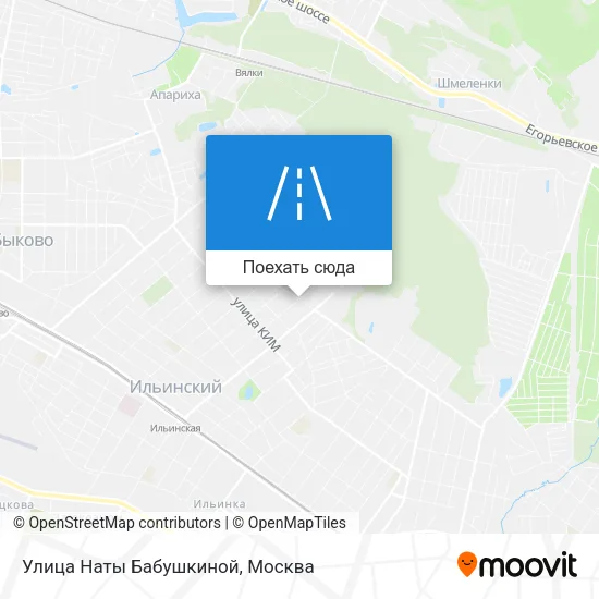 Карта Улица Наты Бабушкиной