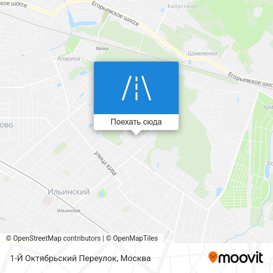 Карта 1-Й Октябрьский Переулок