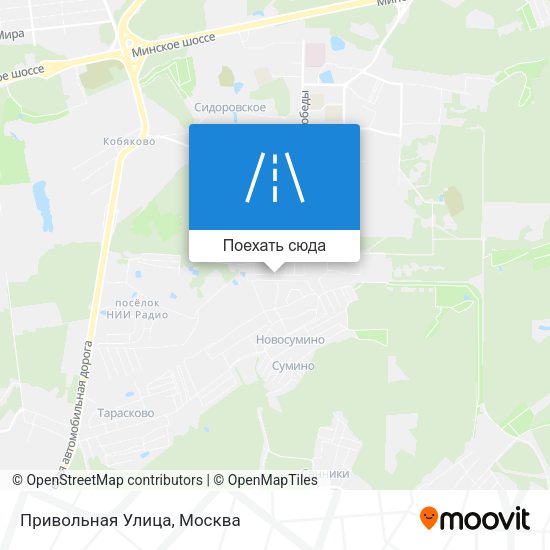 Карта Привольная Улица
