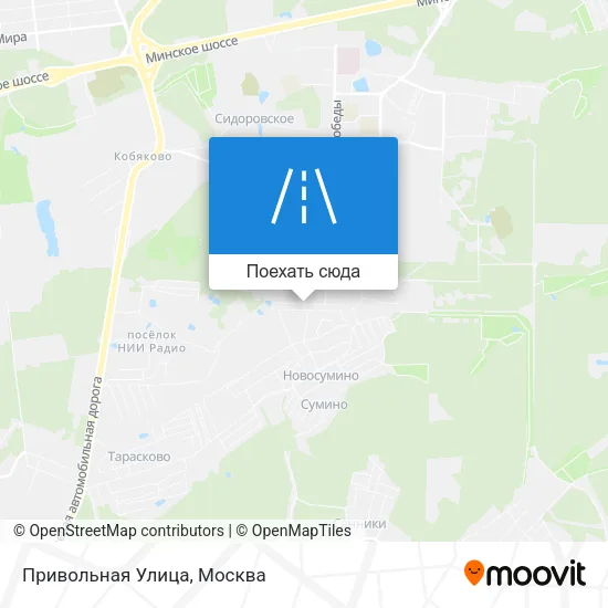 Карта Привольная Улица
